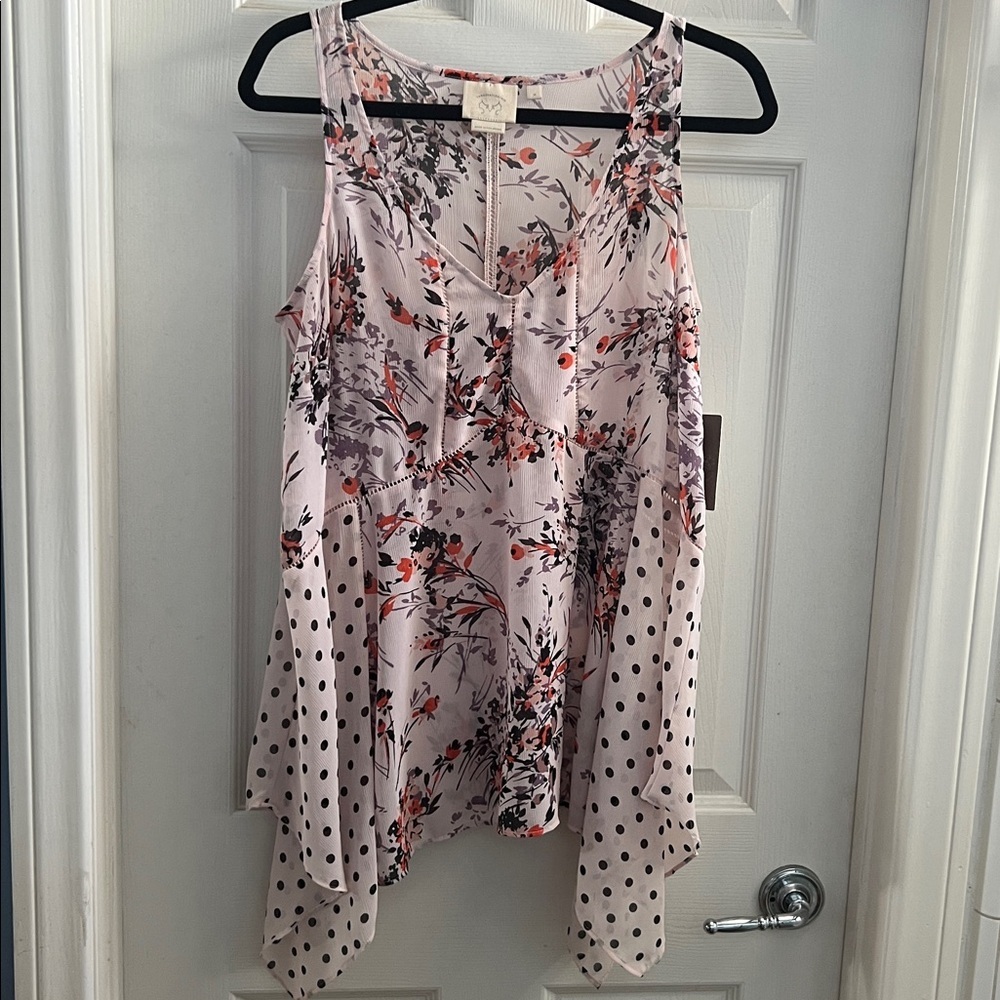 Vanessa Virginia Anthropologie Floral Tank Top - NWT Size Medium - Picture 3 of 6